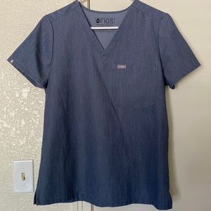 Small Catarina Heather Grey FIGS scrub top